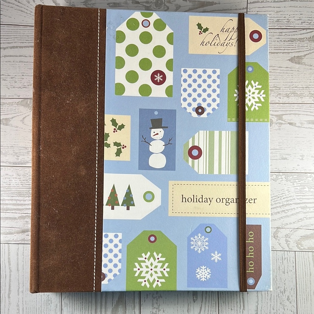 Holiday Organizer Journal with Brown and Blue Cover